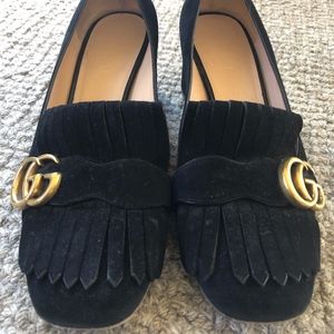 Gucci Marmont Suede Loafers
